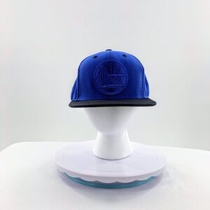 Golden State Warriors Cap Blue Mitchell & Ness Snapback Bridge Logo One Size